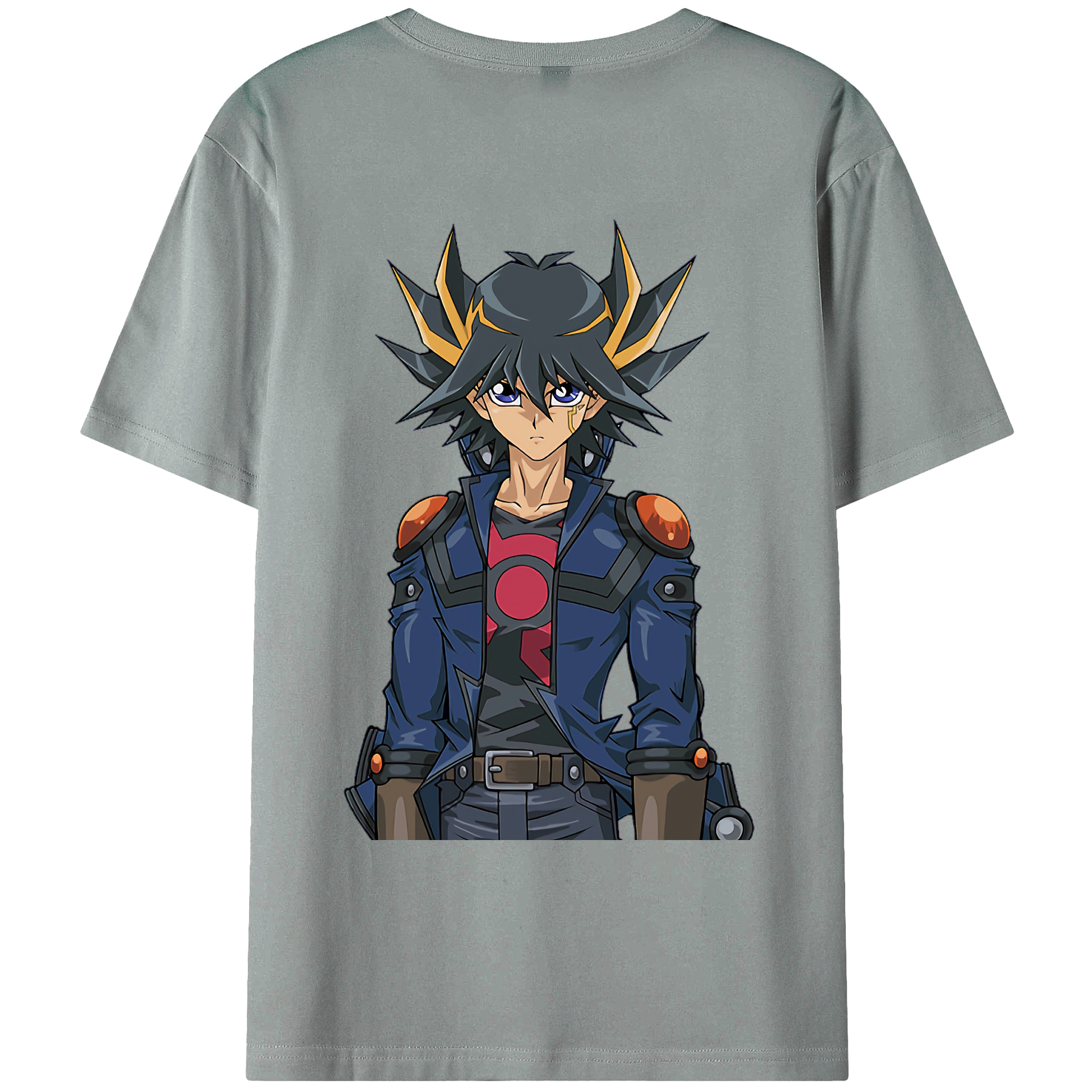 （画像用） 遊☆戯☆王 Yu-Gi-Oh! 綿100％ メンズ半袖Tシャツ（バックプリント） 通気性